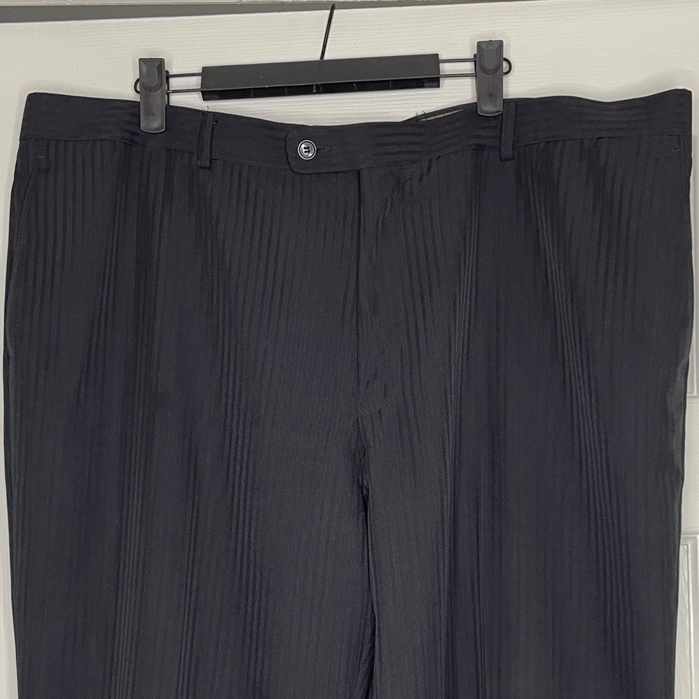 Angelo Rossi Black  Pinstripe Trousers